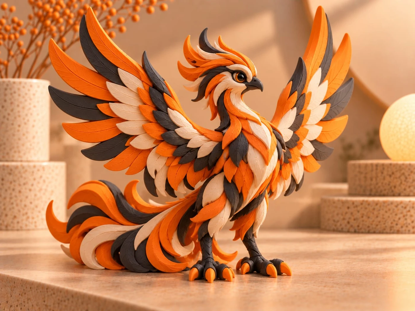 Phoenix decorative figure